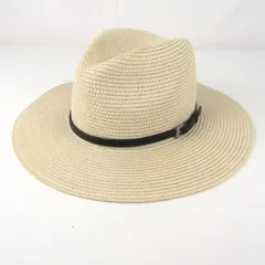 アズールバイマウジー ハット 麦わら帽子 ベルト ブランド レディース ﾌﾘｰサイズ ベージュ AZUL BY MOUSSY 【中古】