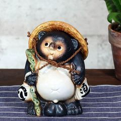 信楽焼 6号ひねり狸(オス) 信楽焼たぬき 縁起物のタヌキ 陶器タヌキ たぬき置物 やきもの しがらきやき 焼き物 狸 タヌキ 信楽 狸 たぬき ta-0027