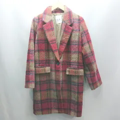■ ⊇ dazzlin ダズリン チェック柄 長袖 テーラードジャケット サイズM レッド系 レディース E  【1503050010139】のサムネイル