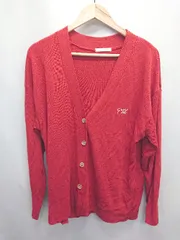 ◇ ⊇ ehka sopo エヘカソポ 長袖 カーディガン サイズF レッド レディース E  【1506180003125】