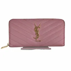 サンローランパリ SAINT LAURENT PARIS MATELASSE MONOGRAM ZIP AROUND WALLET キャビアスキンラウンドジップレザーロングウォレット レディース 表記無 のサムネイル
