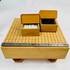 【中古品】囲碁セット（碁盤、碁石）囲碁磐　アンティーク　脚付 脚付き囲碁セット 碁盤 碁石の通販 by sky shop｜ラクマ