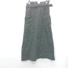 ◇ COMME CA ISM ウエストベルト付き 膝丈 フレア スカート サイズ7 ブラック レディース E  【1407180032361】