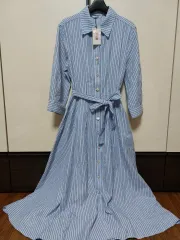 メルボルン ストライプ シャツ ワンピース 新品 66 サイズについて