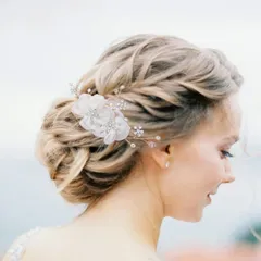 髪飾り かんざし 花モチーフ パール ビジュー 和装 洋装 結婚式 着物 成人式 卒業式 パーティ ヘアアクセサリー 振袖 留袖 髪留め 浴衣 白 ccmts0923p041