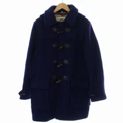 バーバリー BURBERRY UKPANOUT7STR ダッフルコート ロング フード 裏地ノバチェック ウール 52 XL 青 ブルー /BMのサムネイル
