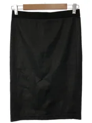 HELMUT LANG ヘルムート ラング KNEE LENGTH SK シープスキンレザー スカート ブラック 2 16-5307101のサムネイル