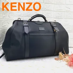 美品 KENZO ボストンバッグ ダレスバッグ ブラック ナイロン×レザー
