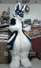 ファースーツ 全身セット ファースーツ 着ぐるみセット NO.67 グレー ケモノ ファースーツ