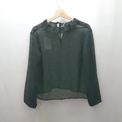 ◇ ⊂ michell Macaron ミシェルマカロン 無地 長袖 シースルートップス サイズS ブラック系 レディース E  【1503060045244】のサムネイル