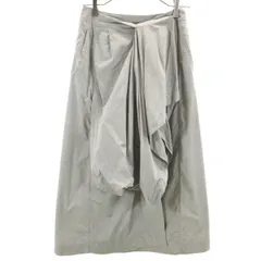 ISSEY MIYAKE イッセイミヤケ 80s 日本製 筆タグ ヴィンテージ ロング丈 変形 ラップスカート M グレー レディース 古着