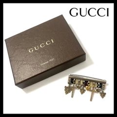 【GUCCI】ブローチ SV925 SILVER/シルバー 総重量約10.6g ハート クロス 十字架 コサージュ オールドグッチ (SER-4044)