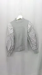 ◇ ⊇ OPAQUE.CLIP ハイネック 切り替えデザイン 長袖 ニット セーター サイズＭ ブラック レディース E  【1411210015446】