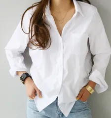 ブラウス 長袖 レディース 韓国 Lサイズ 白 シャツ ホワイト