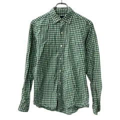 GAP 長袖 チェックシャツ S グリーン ホワイト ギャップ 胸ポケット ギンガムチェック 長袖シャツ トップス 春物 a710-6264のサムネイル
