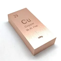 Cu 銅 バー1kg 銅塊 + Zn 亜鉛 バー 1kg 999% 不純物なし-