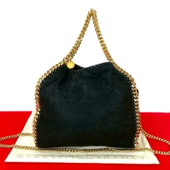極 美品 袋付き Stella McCartney ステラマッカートニー ファラベラ エコ レザー 2way ハンドバッグ チェーン ショルダーバッグ 黒 27402