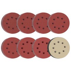 HWXINIE ディスクペーパー 125mm ランダムサンダー ペーパー 8穴 丸型 サンディングディスク マジック式 (#240#400#600#800#1000#1500#2000#3000 × 各10枚),電動サンダー用サンドペーパー (80枚入) 0