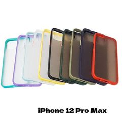 iPhone 12 Pro Max ジャケット ハード TPU シンプル 半透明 プレーン 無難なデザイン スッキリ印象 ケース カバー