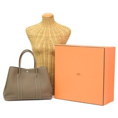 エルメス HERMES ガーデンパーティ PM 36 カントリー (レザー) SV金具 U刻印 2022年 ハンドバッグ 手提げかばん トート バッグ レディース エトゥープ (グレージュ) 正規品 極美品 中古 mbl30006
