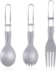 Boundless Voyage チタン スプーン 先割スプーン フォーク キャンプ用品 ソロキャン バーベキュー チタン 食器 アウトドア