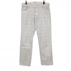 バーバリーゴルフ パンツ ライトグレー×ブラウン チェック 薄手 メンズ 91 ゴルフウェア BURBERRY GOLF