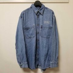 90年代 リーバイス L レッドタブ デニム シャツ ジャケット BHYG 刺繍 levis Redtab Gジャンボタン ビッグシルエット インディゴ 03I2002