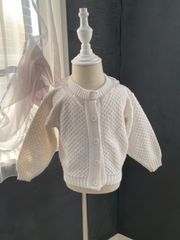 【Size 90】vintage USA製 ニットカーディガン 白