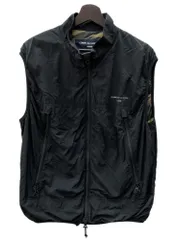コムデギャルソン COMME des GARCONS オム HOMME ナイロン タイプライター NYLON ジップアップ ダブルジップ ロゴ プリント 日本製 BLACK 黒 HM-V001 ベスト ワンポイント ブラック Mサイズ 104MT-2012のサムネイル