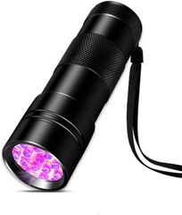 ブラックライト UV 紫外線ライト 12LED 12灯 懐中電灯 ハンディライト  電池式 乾電池 アニサキス 汚れ確認