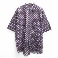 XL/古着 半袖 シャツ メンズ 00s ロング丈 大きいサイズ エンジ他 24may11 中古 トップス