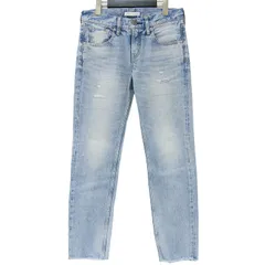 RED CARD レッドカード デニム パンツ ライトブルー サイズ:23 ボーイフレンド テーパード カットオフ ダメージ加工 Anniversary 25th コットン 日本製 ボトムス ジーンズ ジーパン【レディース】