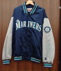 MLB マリナーズ　スタジャン　美品 美品 00sマジェスティック製ヴィンテージ シアトルマリナーズ