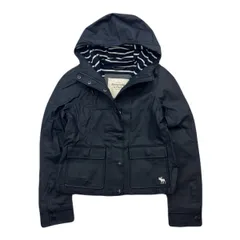 Abercrombie&Fitch ☆ アバクロ 厚手生地 コーティング ナイロンジャケット レインウェア レディース S 通年 万能 大人カジュアル■AC365のサムネイル