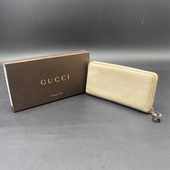 82  GUCCI グッチシマ 長財布 ホワイト レザー 箱付き