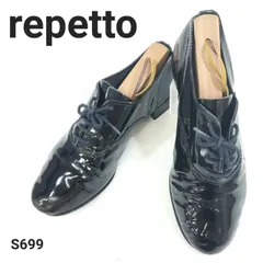 レペット　「ジジ」　レースアップ　ラウンドトゥ　ブラック　36.5　エナメル