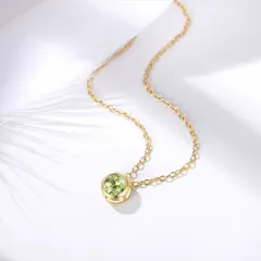 ネックレス レディース 8月誕生石 14金 ゴールドフィルド 天然石 14KGF