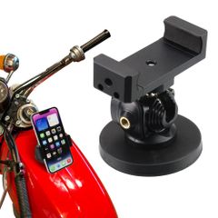 新品 Novelia クランプ式スマホホルダー マグネット吸着 日本国内検品済み ワンタッチ 自撮り 動画撮影 バイク 自転車 360度回転 安定感