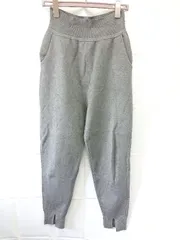 ◇ ⊇ ReNAVE 裾スリット ニット ジョガーパンツ サイズ2 ダークグレー系 レディース E  【1507100014825】