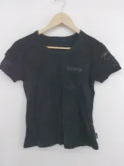 ◇ AVIREX アヴィレックス 柄 ポケット 半袖 Tシャツ カットソー サイズM ブラック レディース P 1307250022561のサムネイル