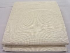 平和屋1■夏物　六通柄袋帯　露芝流水文　薄卵色　銀糸　逸品　ut4506