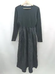 ◇ ⊂ antiqua アンティカ シンプル系 長袖 ロング丈 ワンピース サイズF ブラック系 レディース E  【1507160019198】