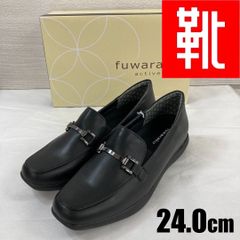 M-488■kutsu.com公式■ fuwaraku スニーカーパンプス<ローファータイプ>  FR-1110  ブラック  24.0㎝