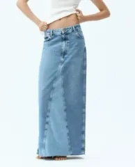 新製品/ ZARA(ザラ) フリンジ デニム ロング スカート