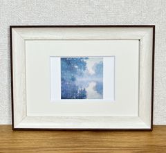 モネ☆睡蓮のとき☆展覧会限定◎新品額付☆マット付ポストカードフレーム◇Claude Monet☆A4サイズ程度☆23