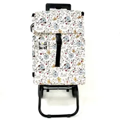 PEANUTS スヌーピー ショッピングカート　フラワーベージュ キャリーケース　アウトドア　クーラーバッグ ベージュ