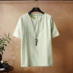 種類28：5XL/A：グレー  メンズ ファッション 服 男性用 オシャレ シンプル 大人 かっこいい 大きいサイズ ストリート 紳士服 リネン 半袖 T シャツ コットンリネン トップス 夏