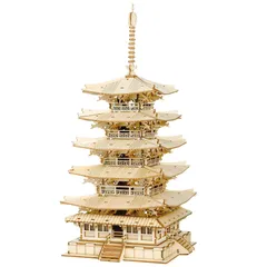 イマイ　法隆寺　五重の塔 1/40白木造　【即購入⭕️】 Yahoo!オークション - 未組み立て イマイ 1/40 法隆寺 五重の塔