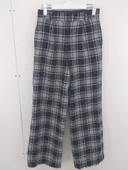 ◇ URBAN RESEARCH ROSSO ロッソ チェック パンツ サイズ36 ネイビー グレー レディース  【1203180003314】
