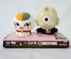 [중고] 봉제 장난감 냥코 선생님 & 중급 요괴 세트 (웃는 얼굴 & 덩굴 덩어리) 쿤구루미 [이치 반 쿠지 나츠메 친구장 트리뷰트 갤러리 ~ 밀어 꽃 이야기 ~] D 상